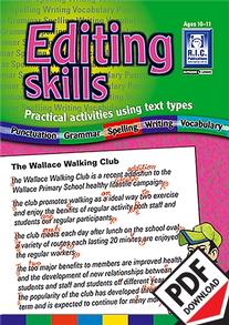 Editing Skills – Practical activities using text types – Ages 10–11 ebook