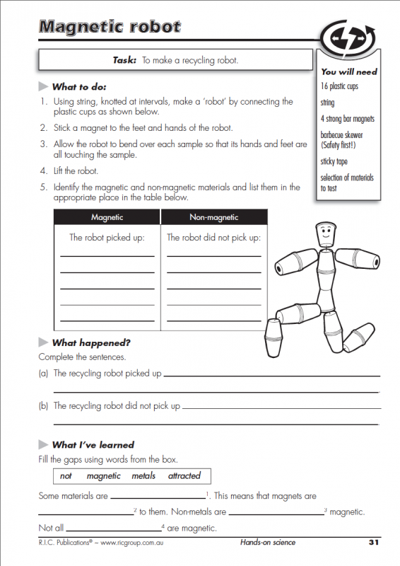 Magnetic Robot freebie page 2