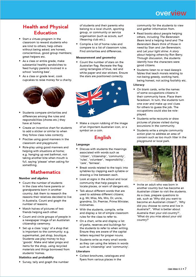 Linking Civics and Citizenship for K-3 Australian Curriculum Overview 2