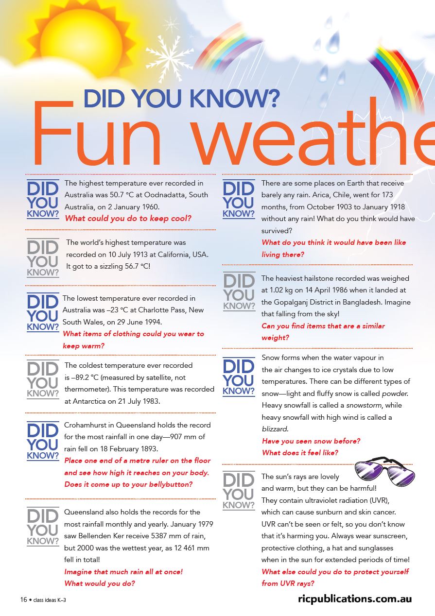 Fun weather facts