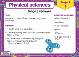 STEM projects box physical sciences fidget spinner activity card Year 2 Australian Curriculum